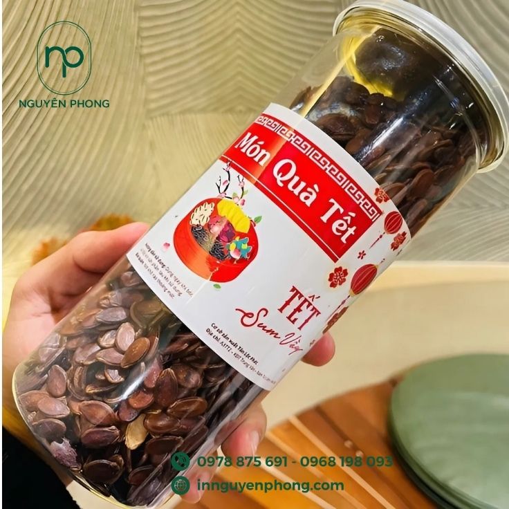 Mẫu tem nhãn dán hạt hướng dương thích hợp làm quà tặng